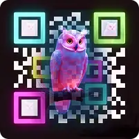 Decorative QR code illustration