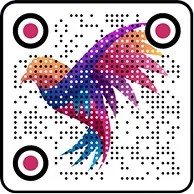 Decorative QR code illustration